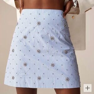 J.Crew Collection embellished striped mini skirt size 12